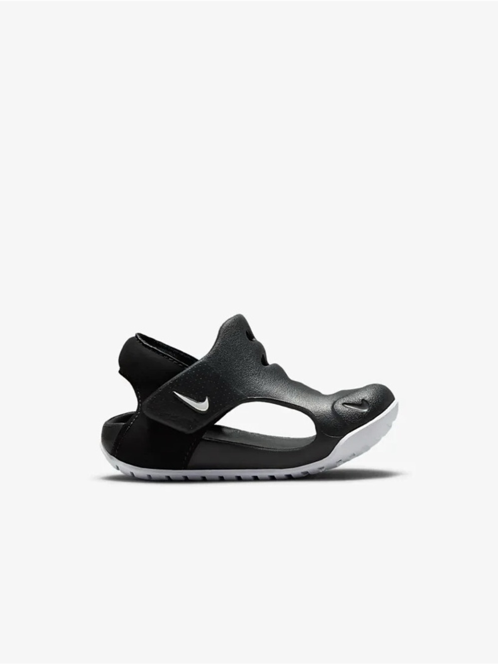 Nike Sunray Protect 3 Toddler Kids Black and White Velcro Sandals Size 9 Unisex